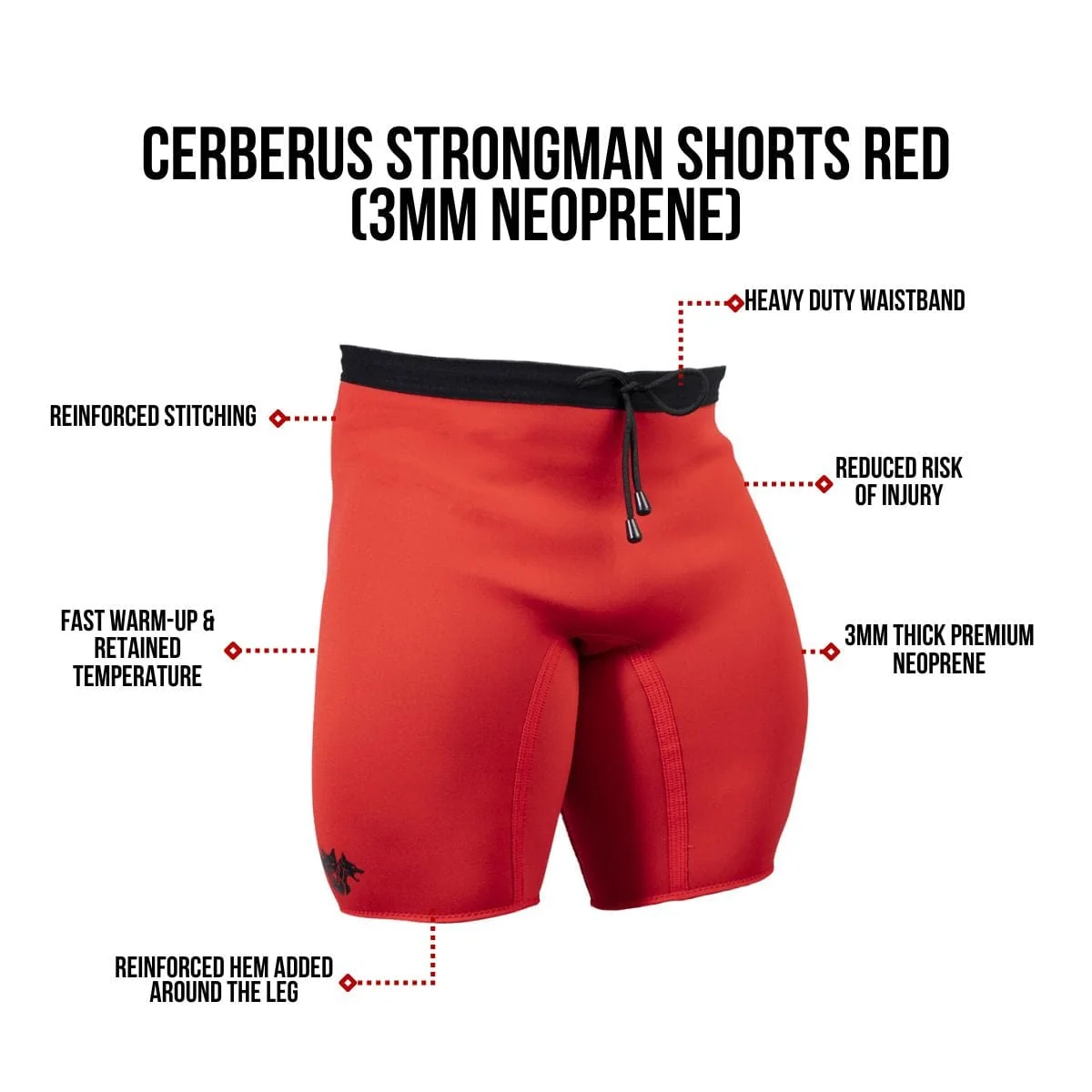 Strongman Shorts Red (2.5mm Neoprene) - Image 7